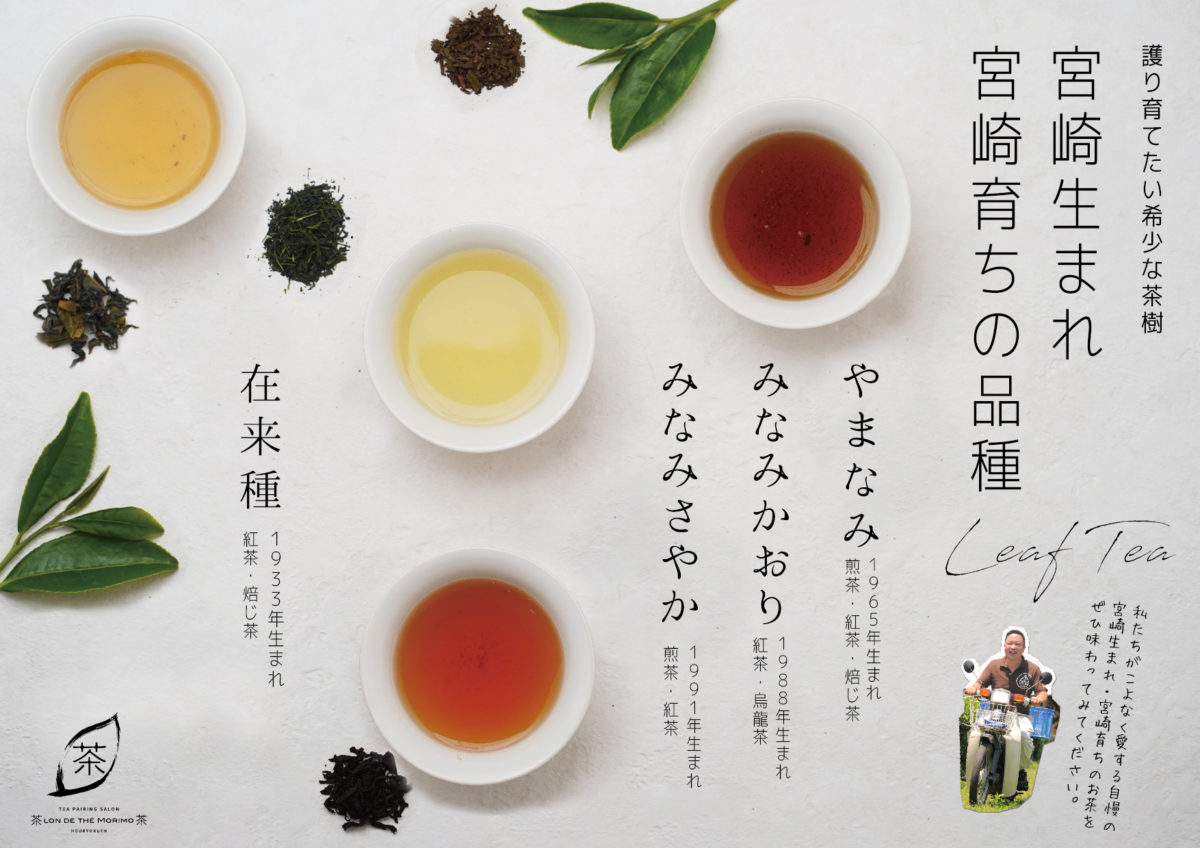「宮崎生まれの品種・宮崎育ちの品種茶リーフ」販売開始しました。